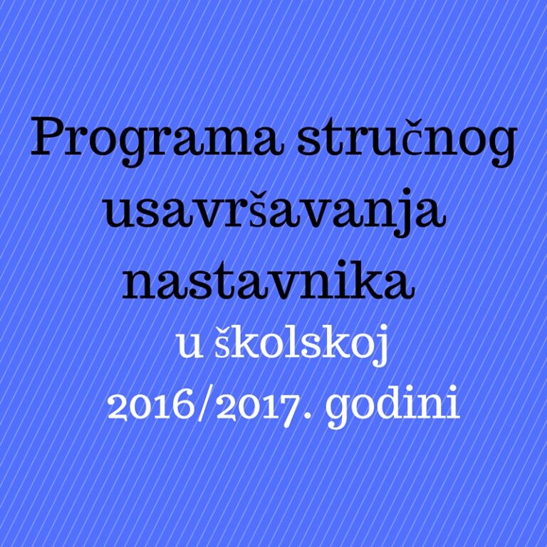 programa stručnog usavršavanja nastavnika