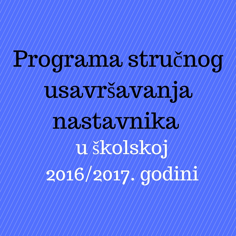 programa stručnog usavršavanja nastavnika
